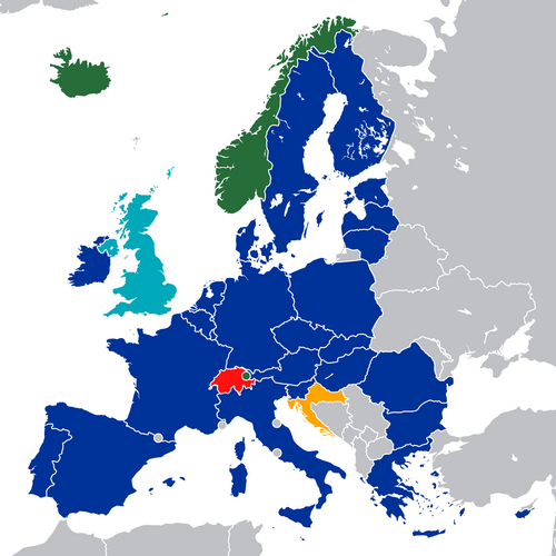 карта Европа страны