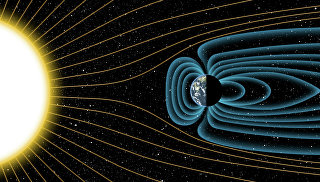 Так художник представил себе магнитное поле Земли, существовавшее с самого рождения планеты