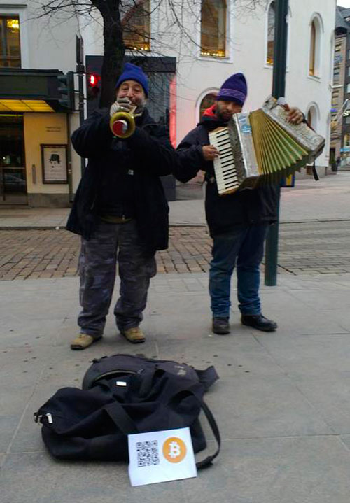 Уличные музыканты в тренде биткоина