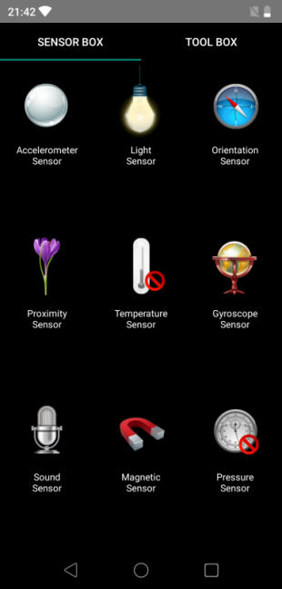 Elephone A5: Sensor box