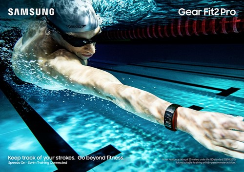 Samsung представила фитнес-браслет Gear Fit 2 Pro с защитой от воды