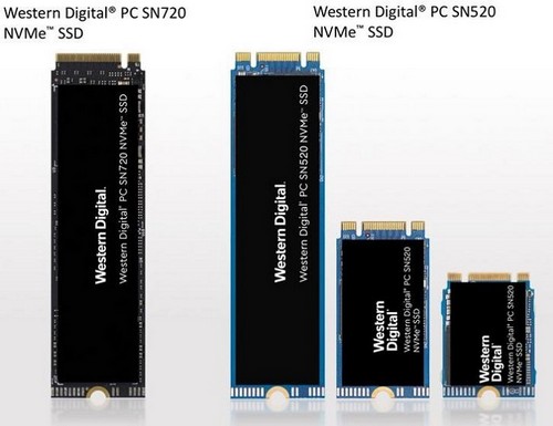 Western Digital представила NVMe-накопители PC SN720 и PC SN520