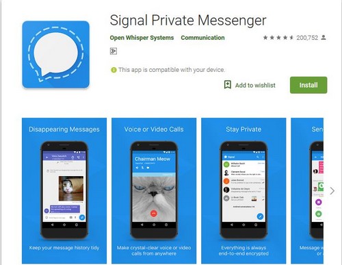 Мессенджеры с end-to-end шифрованием: Signal Private Messenger