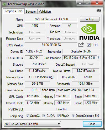 NVIDIA Gigabyte GeForce GTX 950 WF2 OC Обзор и тестирование видеокарты