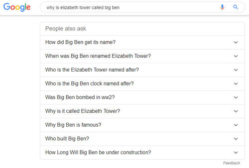 Блок «Пользователи также спрашивают» в выдаче Google